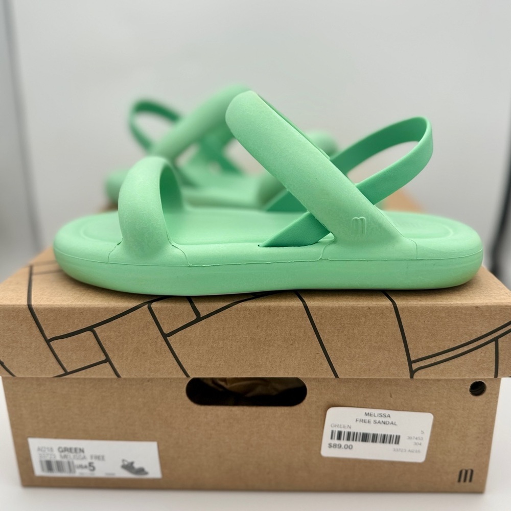 NWT Melissa Free Bloom Sandal Green EVA Foam Rubber Sandals​